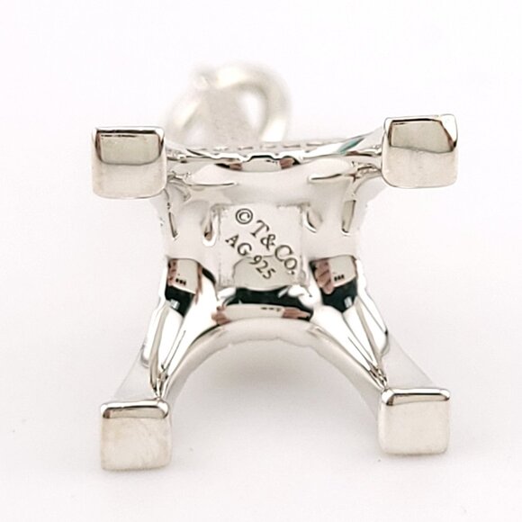 Tiffany & Co. Sterling Silver Eiffel Tower Paris France Charm Pendant with Pouch - Picture 5 of 5
